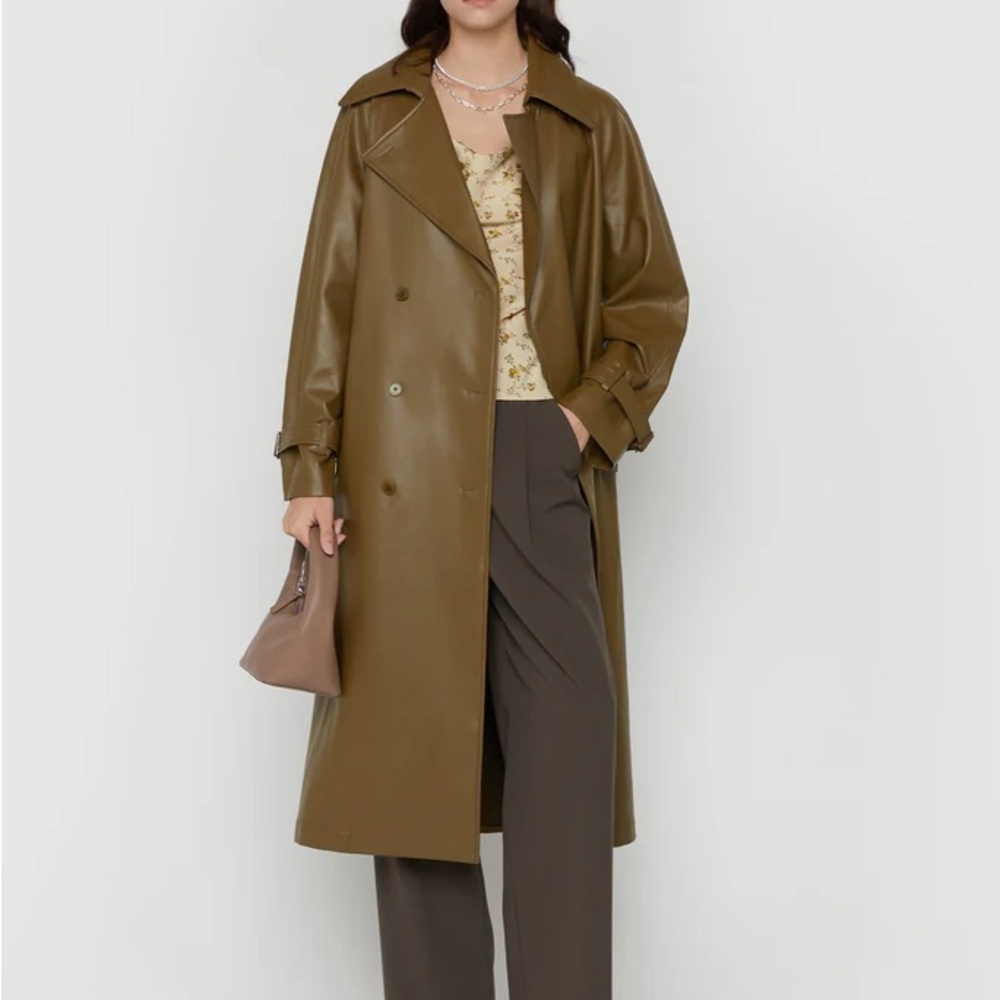 Elegant Brown Women's Trench Coat